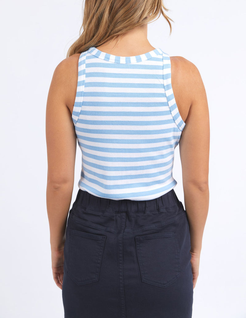 Ruth Tank - Blue Bell/White Stripe