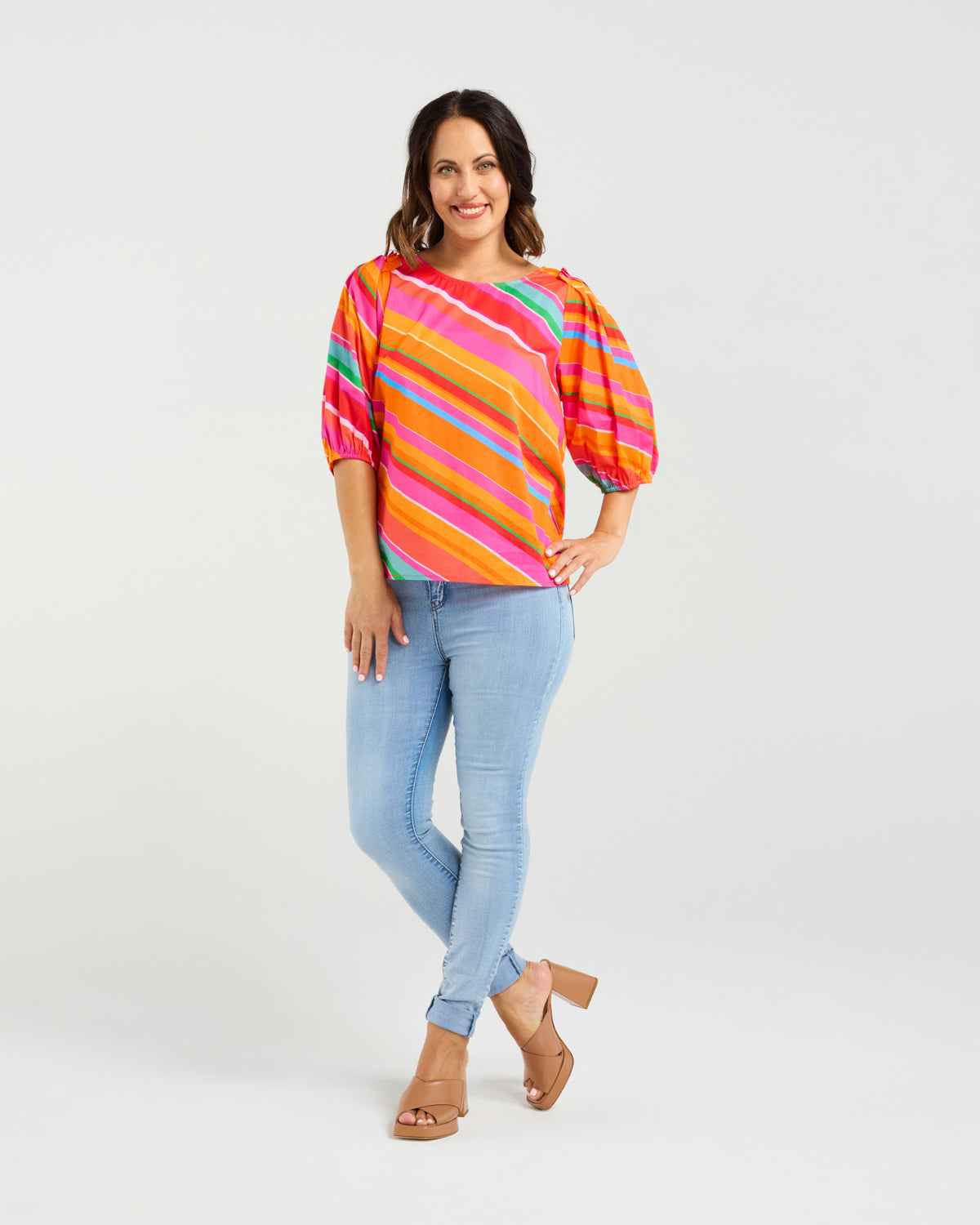 Willow Top - Dynamic Stripe