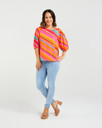 Willow Top - Dynamic Stripe