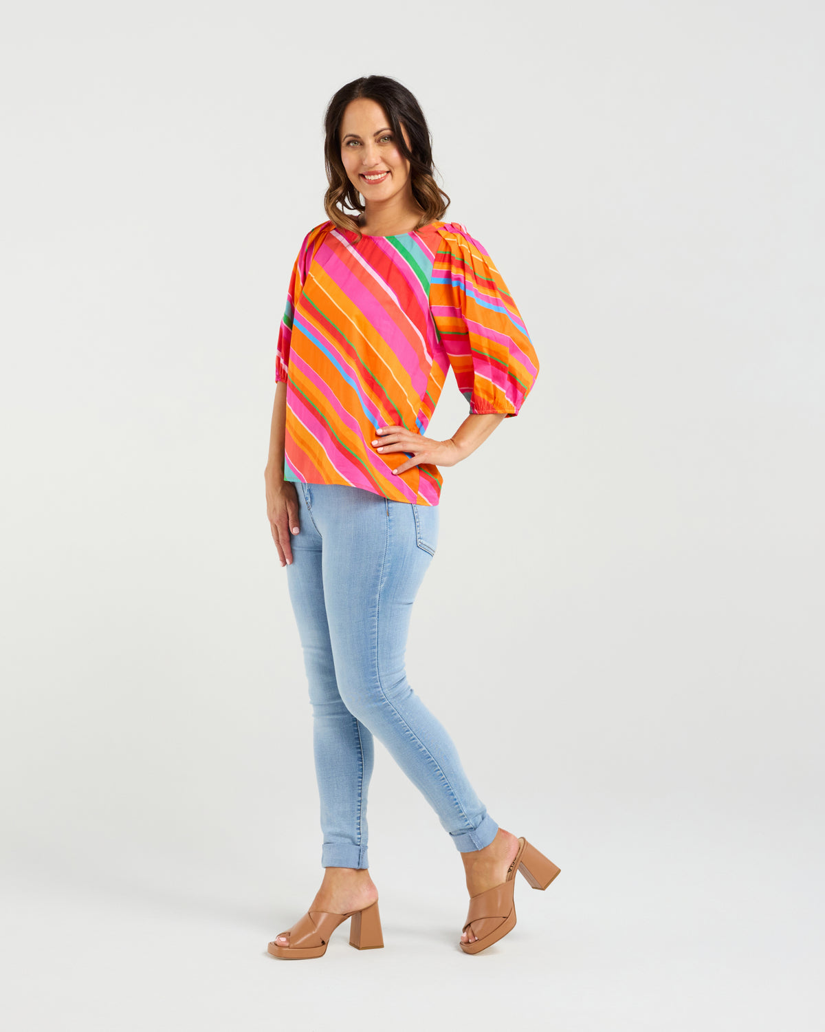 Willow Top - Dynamic Stripe