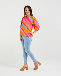 Willow Top - Dynamic Stripe