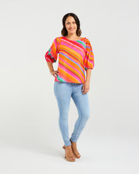 Willow Top - Dynamic Stripe