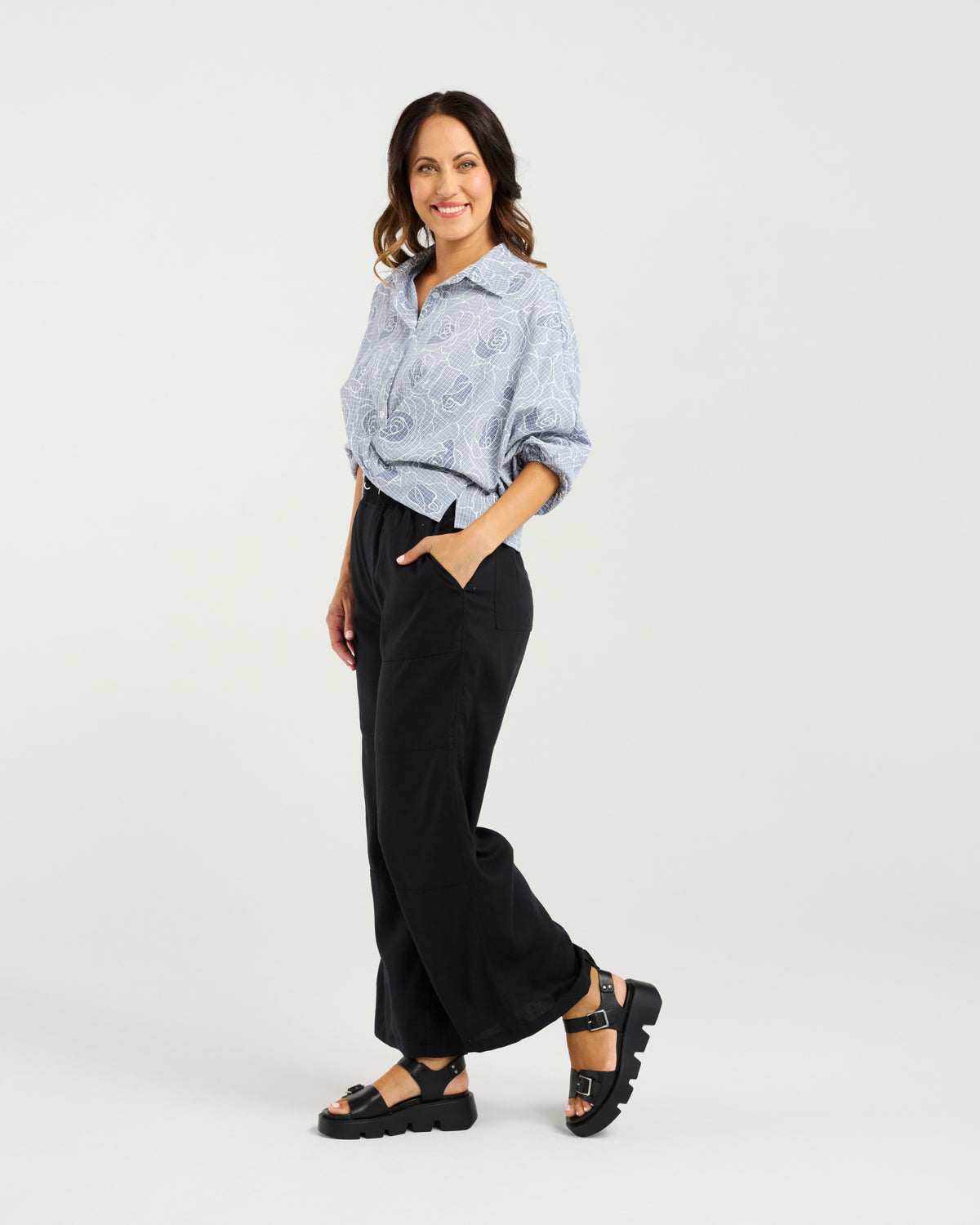 Heidi Shirt - Floral Check