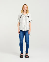 Penelope Blouse - Pinstripe