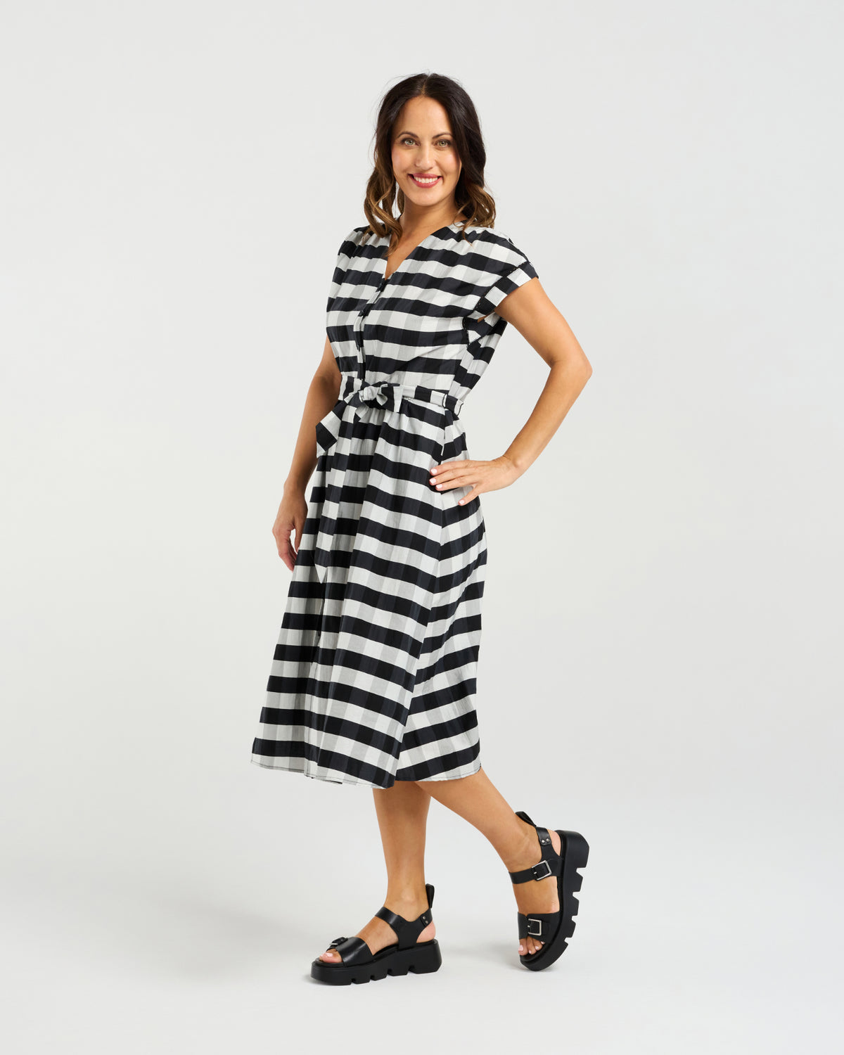 Lola Dress - Black Check