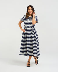 Scarlett Dress - Navy Check