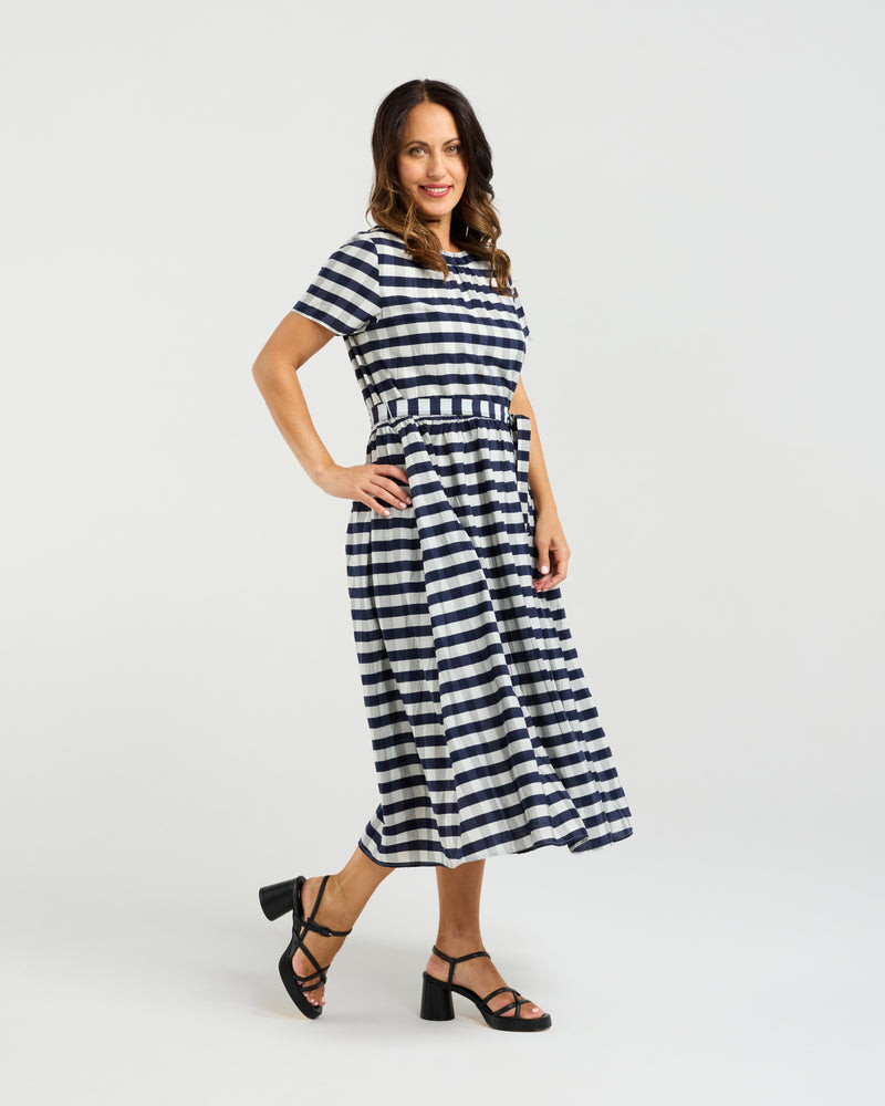 Scarlett Dress - Navy Check