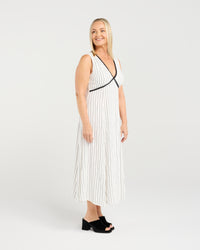 Zariah Dress - Pinstripe