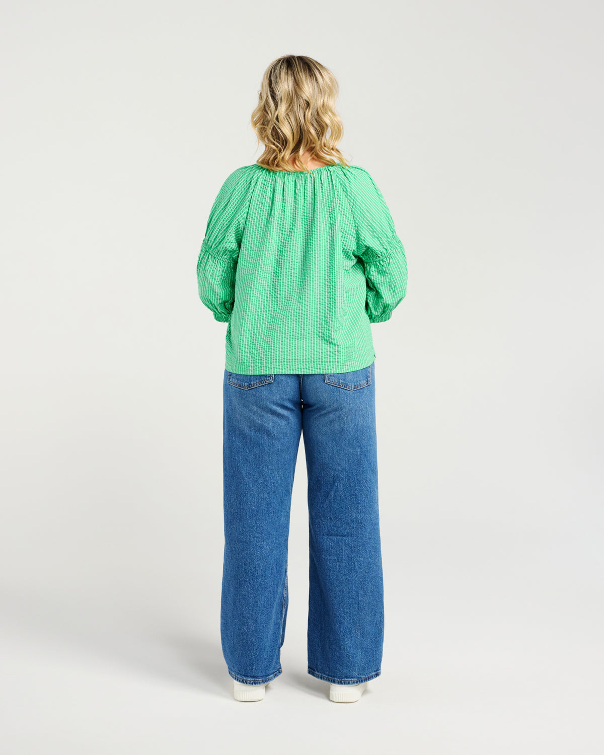 Caitlin Top - Green Stripe