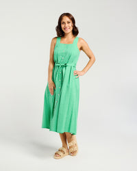 Hadley Dress - Green Stripe