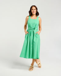 Hadley Dress - Green Stripe