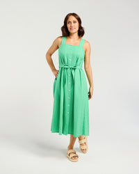 Hadley Dress - Green Stripe