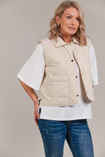 Argo Crop Vest - Ecru