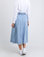 Greta Denim Skirt - Light Blue Wash