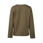 Long Sleeve Top with Reverse Detail - Olive