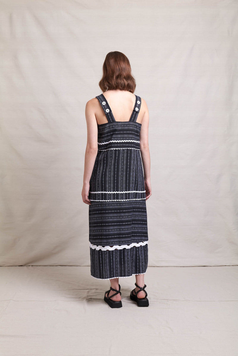 Zig Zag Dress - Black Stripe