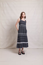 Zig Zag Dress - Black Stripe