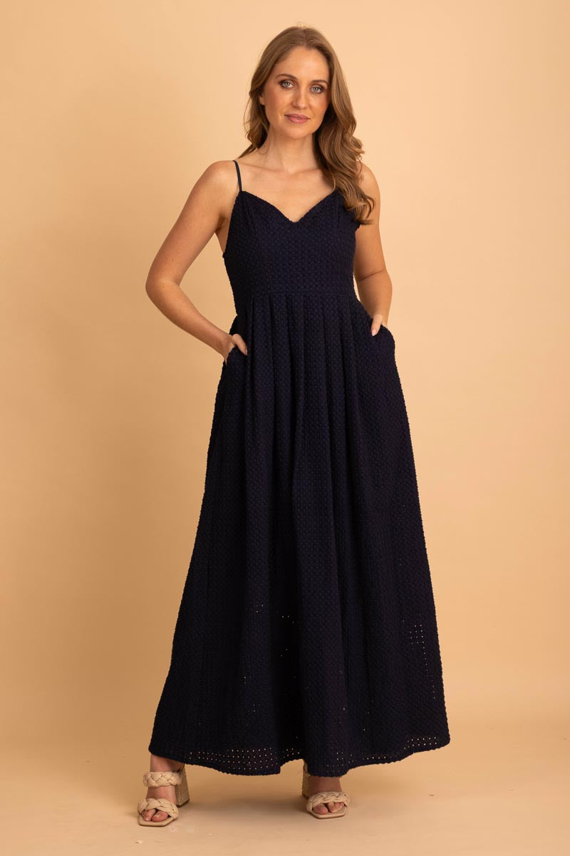 Zinny Maxi Dress - Navy