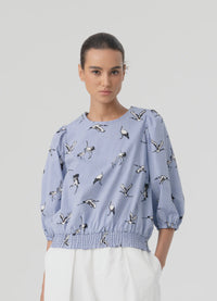 Zurich Top - Heron Stripe