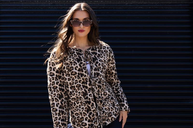 Tied Up Jacket - Animal Print