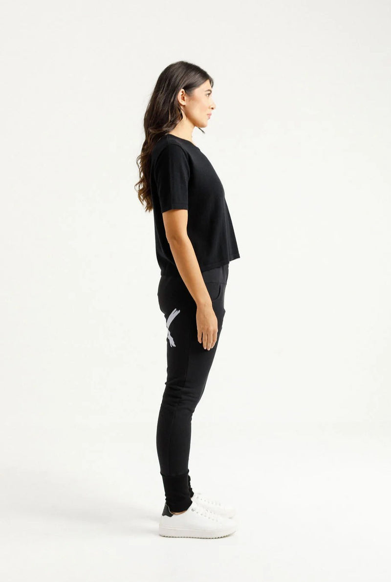 Alpine Apartment Pant - Black with a Lilac X