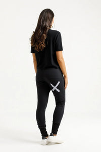 Alpine Apartment Pant - Black with a Lilac X