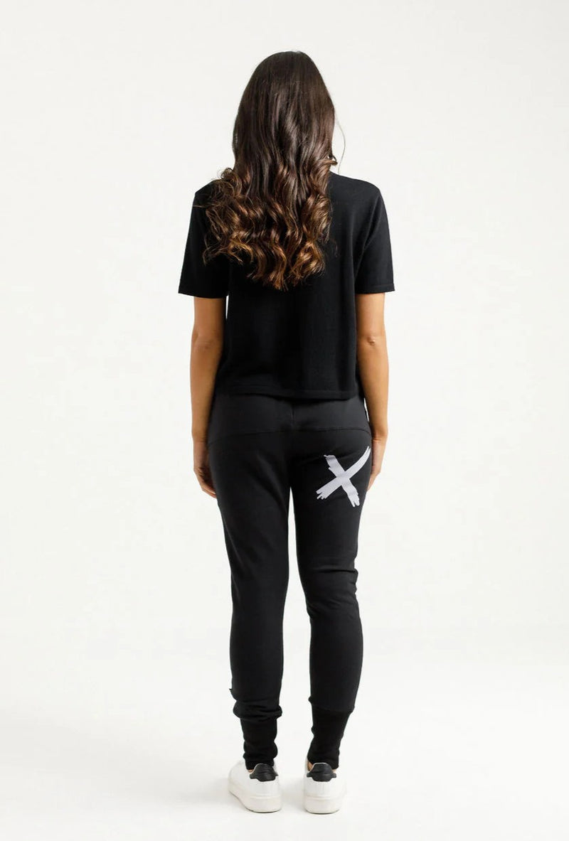 Alpine Apartment Pant - Black with a Lilac X