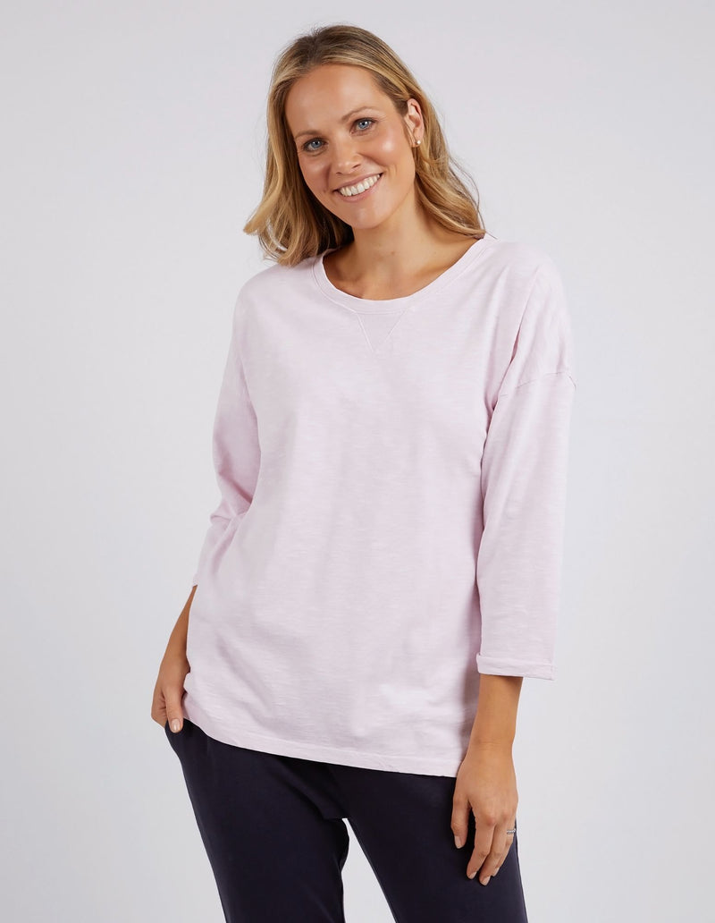 Annie 3/4 Sleeve Tee - Powder Pink