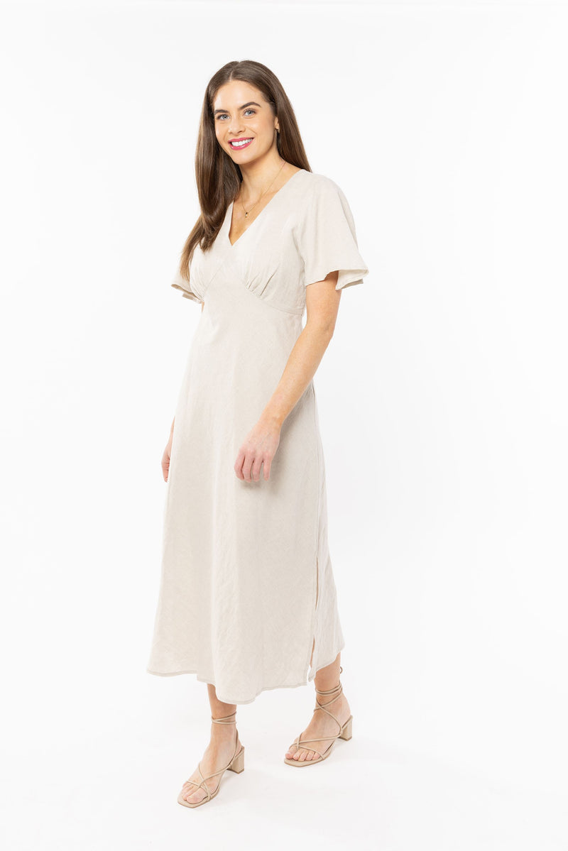 Applause Dress - Natural Linen