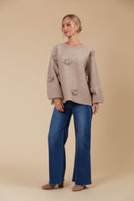 Miru Flower Jumper - Taupe