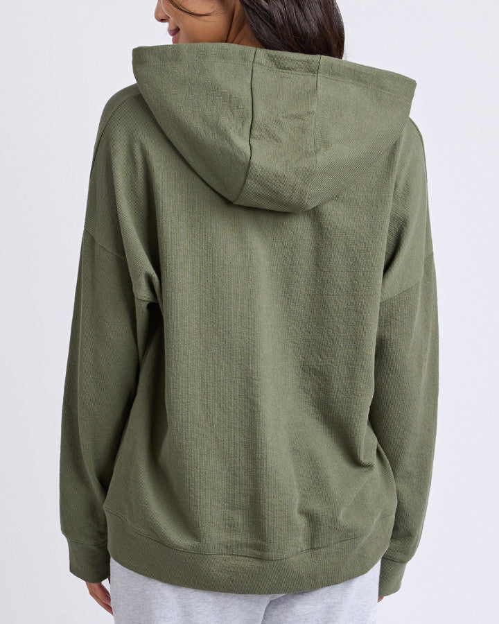 Beachy L/S Zip Hoodie - Clover