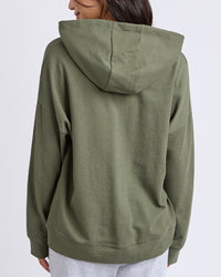 Beachy L/S Zip Hoodie - Clover