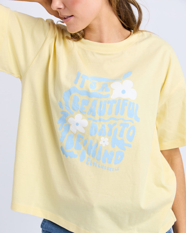 Beautiful Day Tee - Lemon