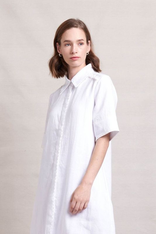 Ric Rac Dress - White