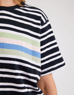 Aligner Tee - Navy and White Stripe