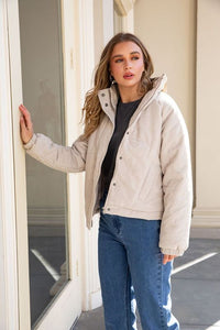 Rosalee Cord Jacket - Mushroom