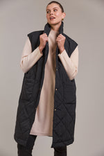 Argo Long Line Vest - Black