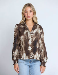 Cecily Top - Brown Python