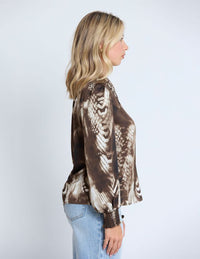 Cecily Top - Brown Python