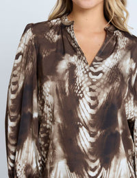 Cecily Top - Brown Python