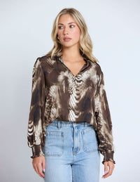 Cecily Top - Brown Python