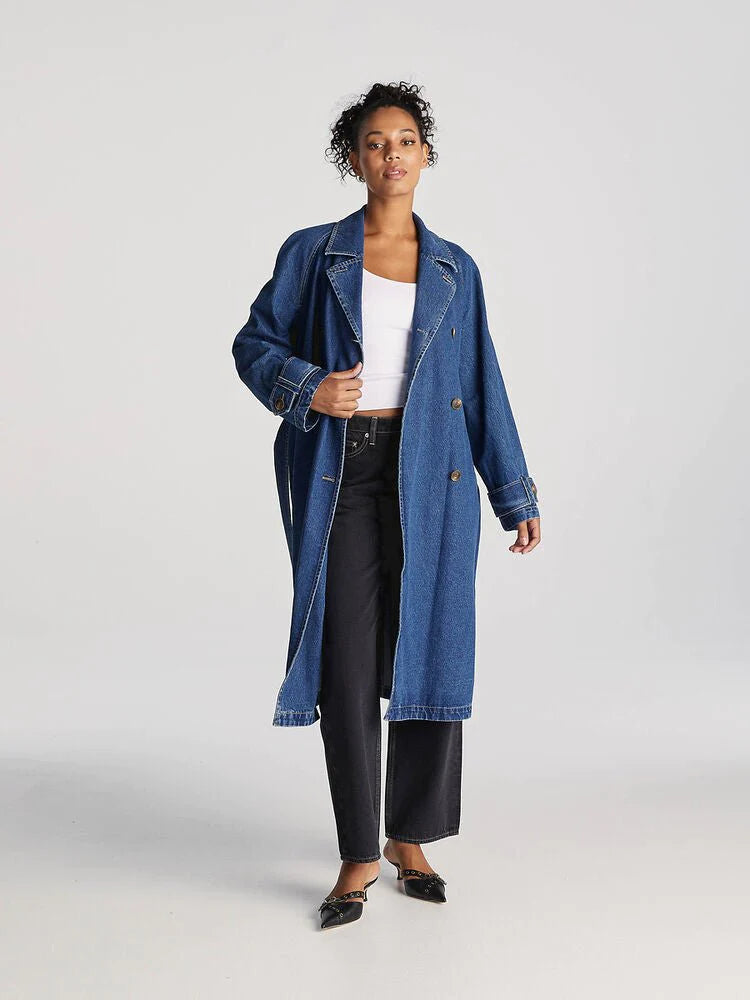 Charlie Trench Coat - French Blue