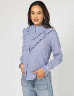 Cici Blouse - Navy Stripe