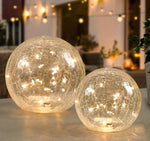 Crackle Silver Orb 18cm