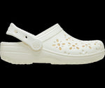 Classic Clog Floral Cut Out - Chalk