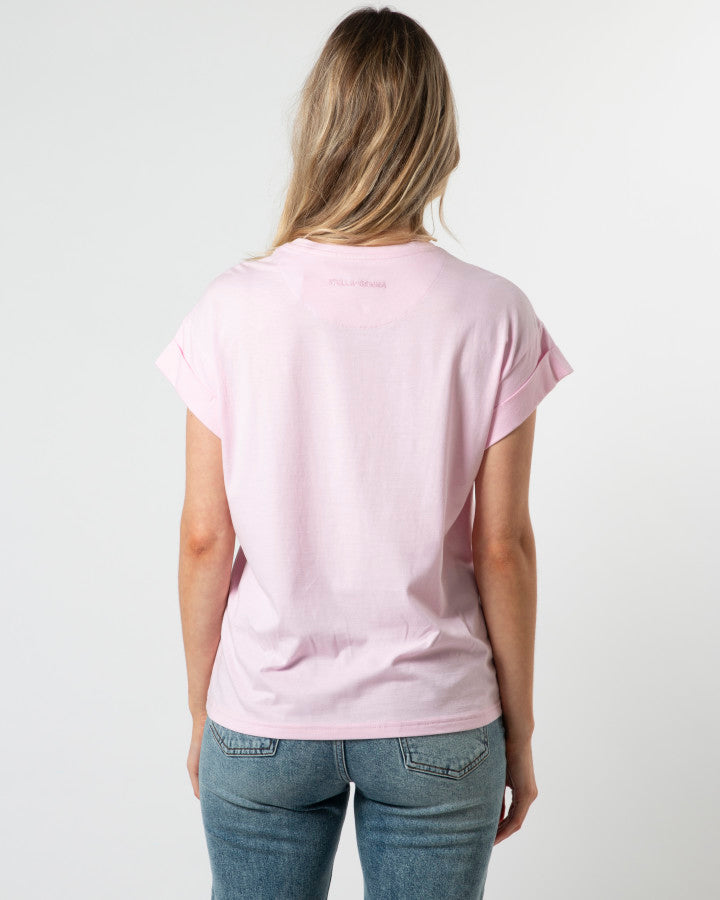 Cuff Sleeve T-Shirt MALIBU - Candy