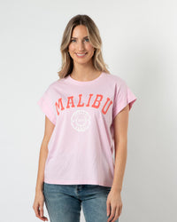 Cuff Sleeve T-Shirt MALIBU - Candy