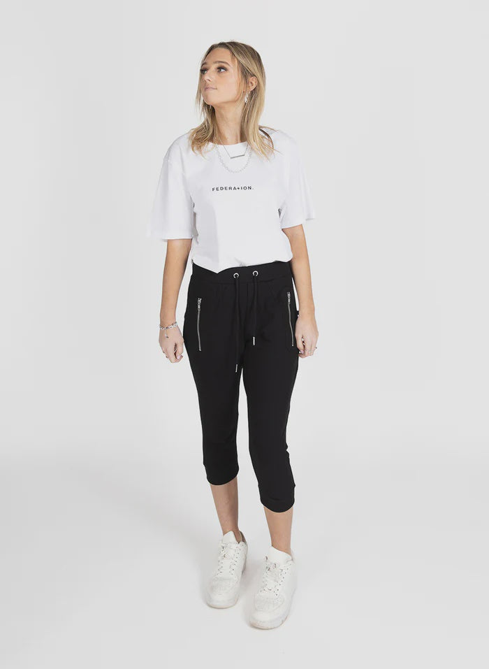 Cut trackies - Black / Silver