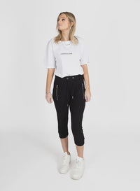 Cut trackies - Black / Silver