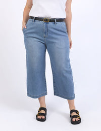 Sydney Cropped Wide Leg Jean - Light Blue Wash